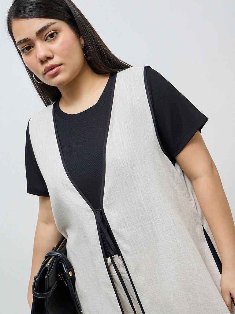 Gia Light Beige Solid Shrug
