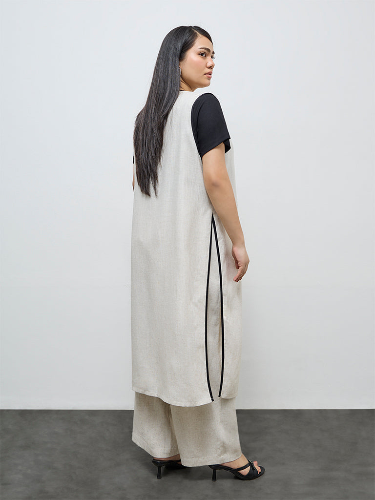 Gia Light Beige Solid Shrug