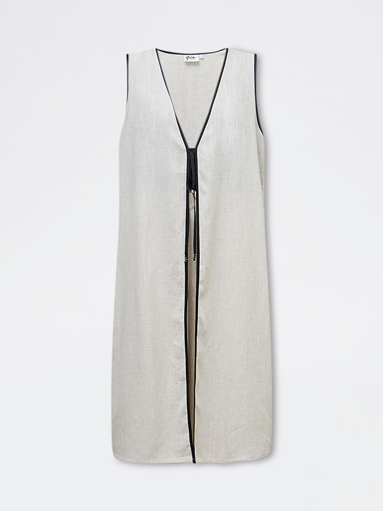 Gia Light Beige Solid Shrug