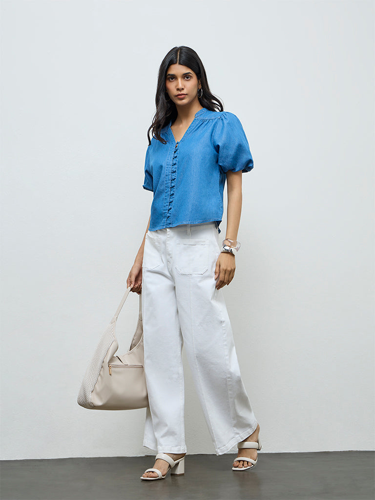 LOV Blue Denim Blouse