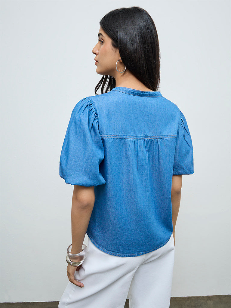 LOV Blue Denim Blouse