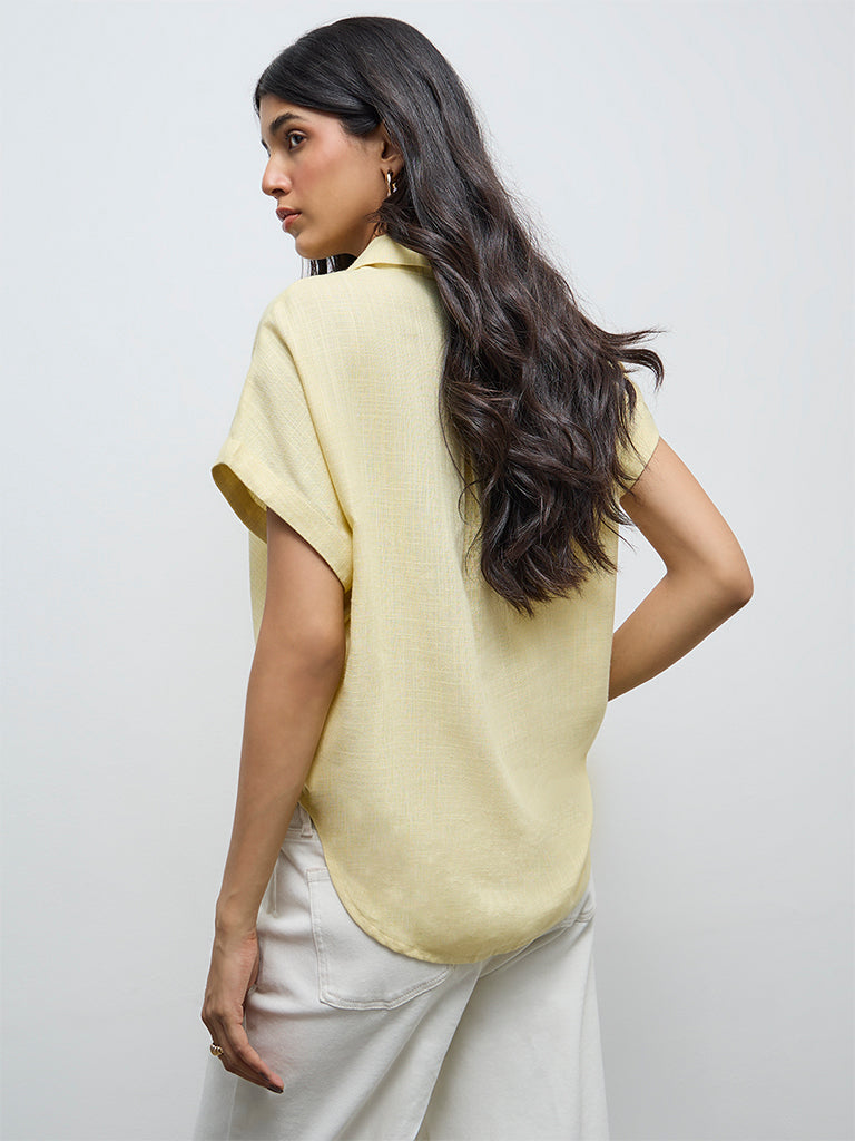LOV Yellow Solid Shirt
