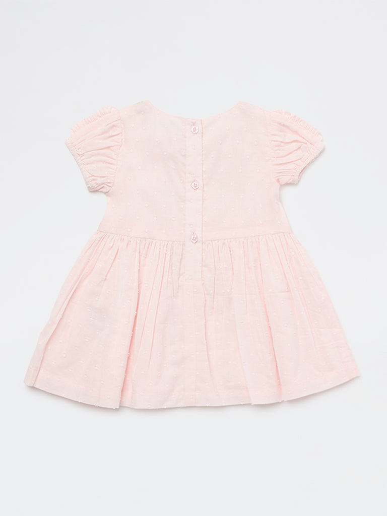 floral embroidered tea length dress Buy HOP Baby Girls Pink Floral Embroidered A-Line Cotton Dress from Westside