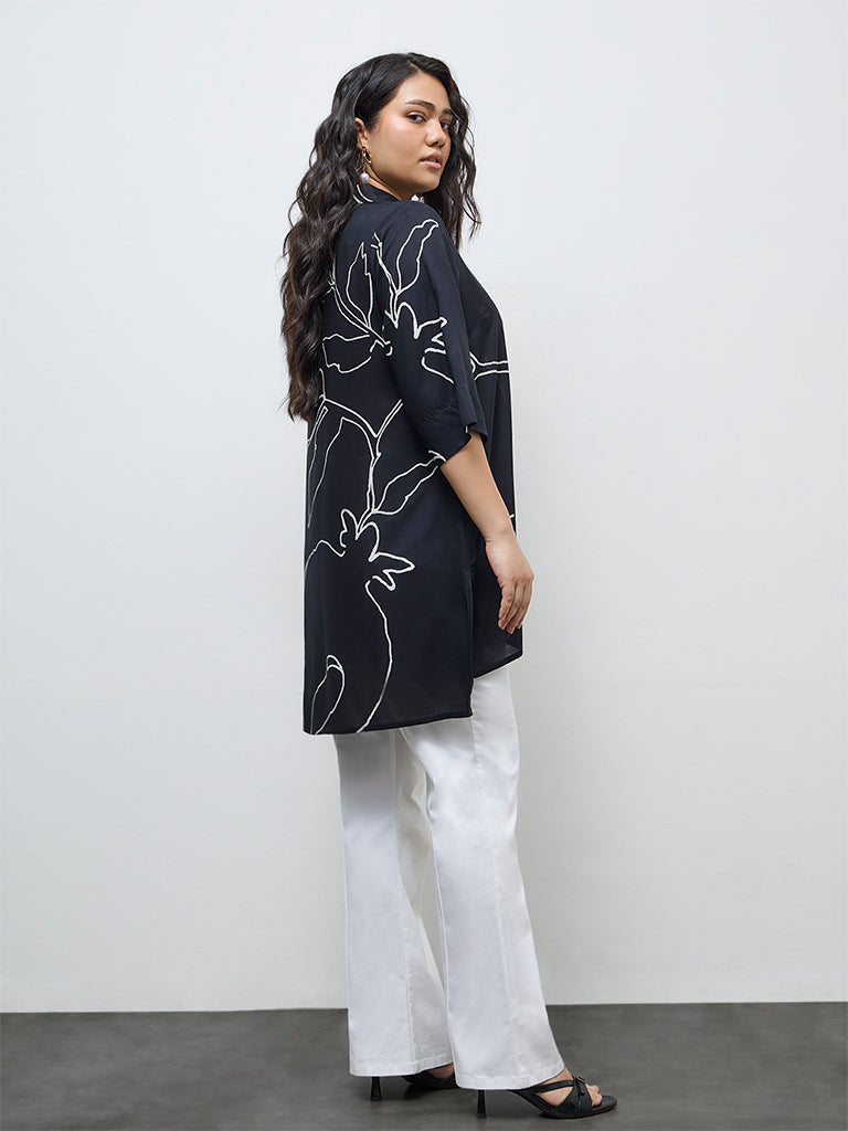 Diza Black Anar Printed Tunic