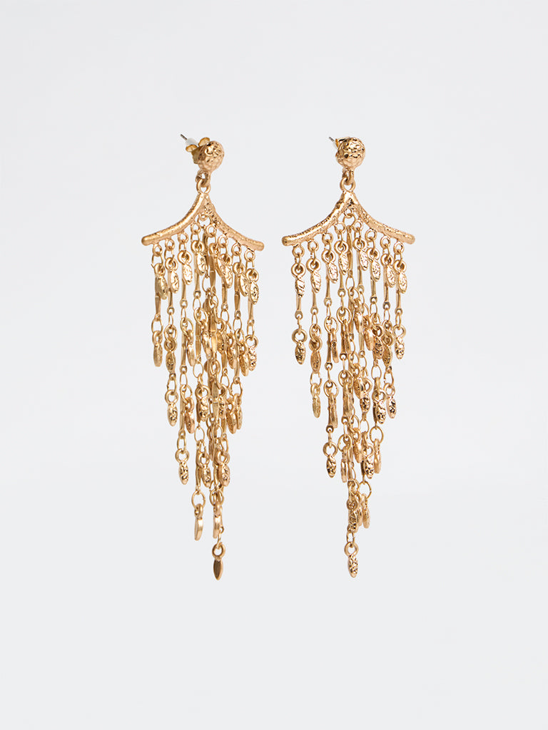Westside Accessories Gold Statement Dangler Earrings