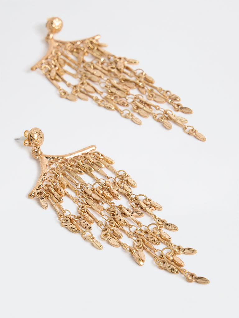 Westside Accessories Gold Statement Dangler Earrings