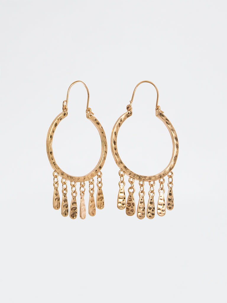 Westside Accessories Gold Statement Hoop Earrings