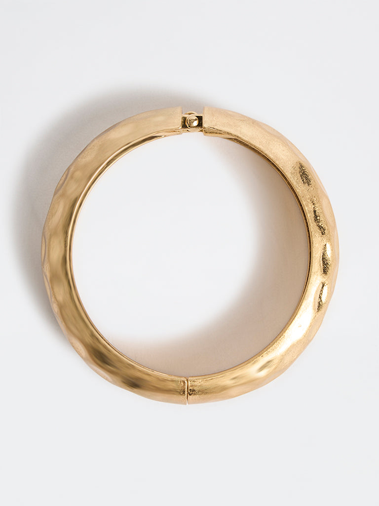 Westside Accessories Gold Hammered Cuff Bracelet
