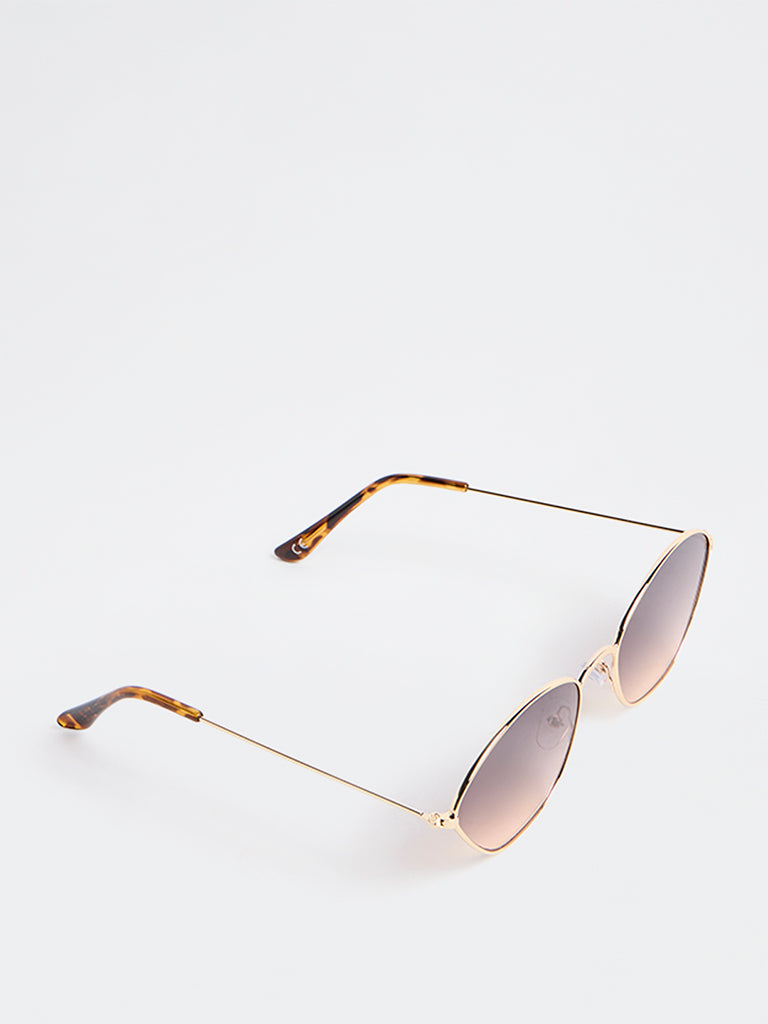 Westside Accessories Gold Angular Sunglasses