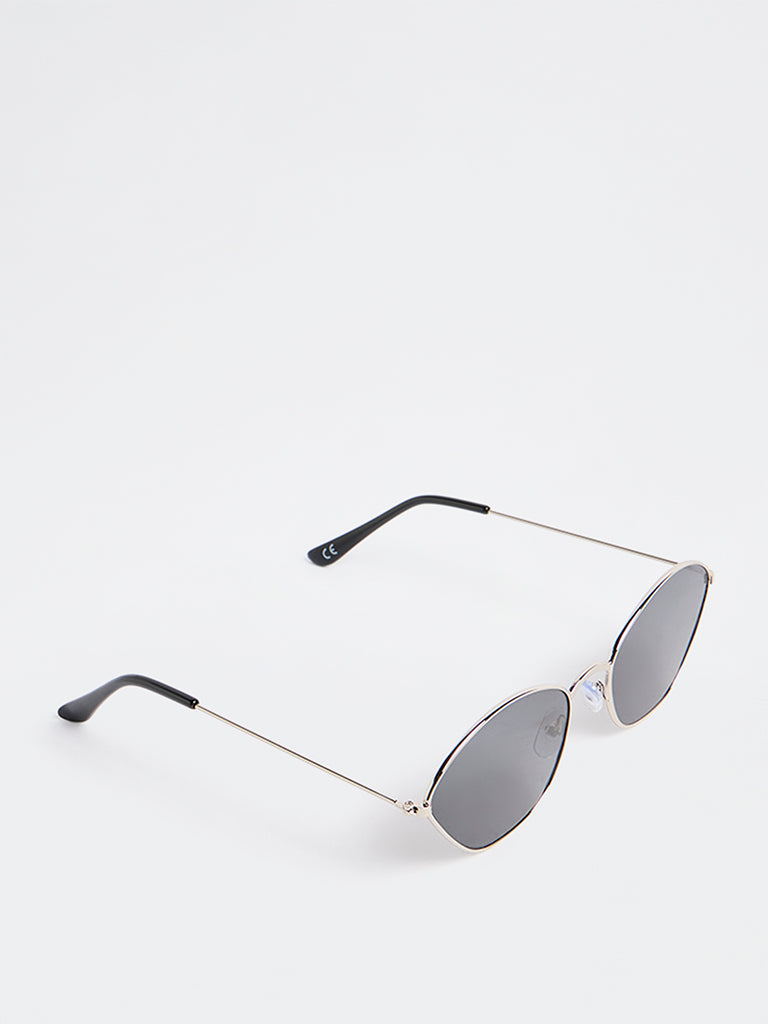 Westside Accessories Silver Angular Sunglasses