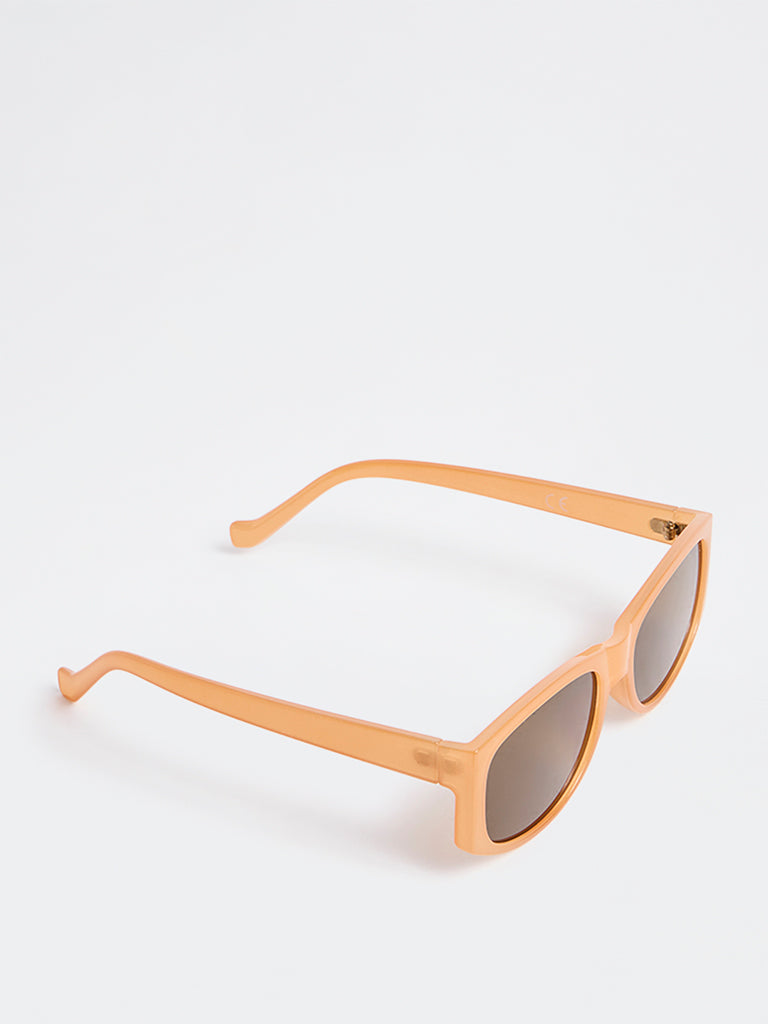 Westside Accessories Orange Rectangular Sunglasses