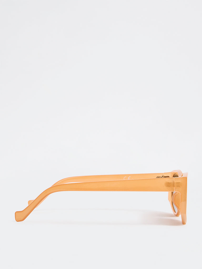 Westside Accessories Orange Rectangular Sunglasses