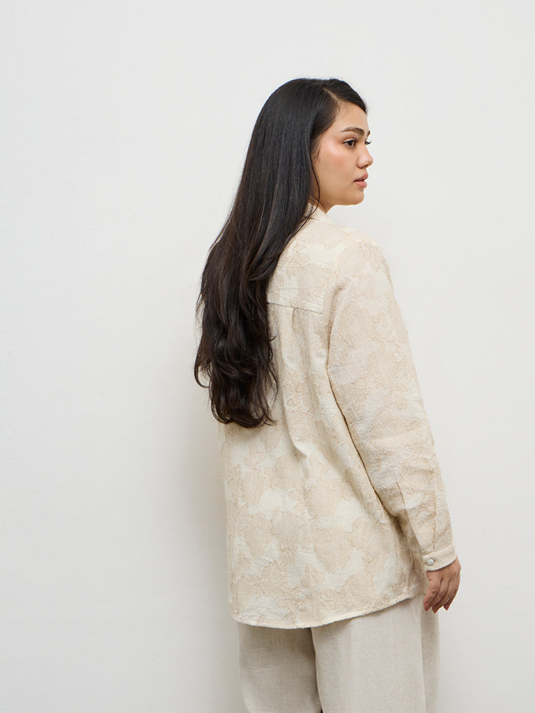 Gia Cream Textured Blouse
