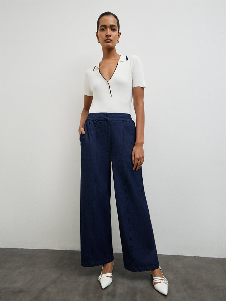 Wardrobe Ivory Knit-Textured Top