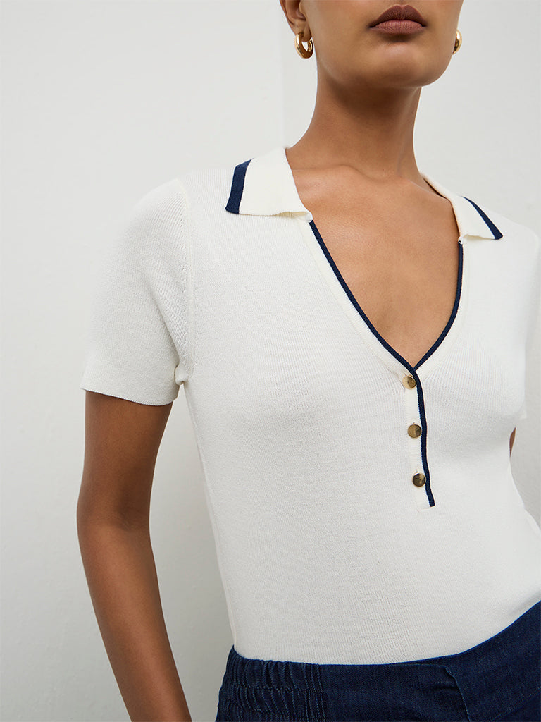 Wardrobe Ivory Knit-Textured Top