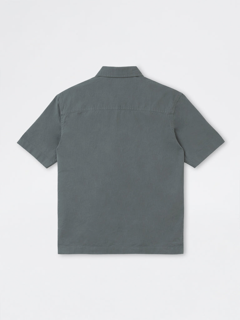 WES Casuals Dark Green Relaxed-Fit Cotton Shirt