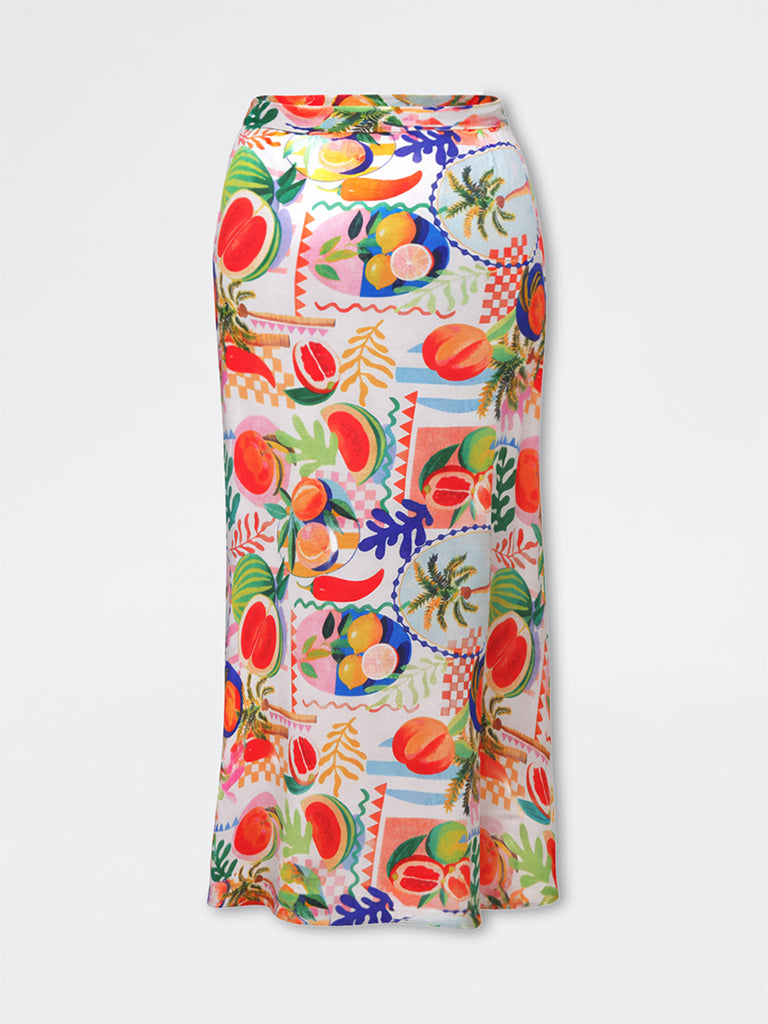 Wunderlove Swimwear Multicolor Printed Sarong In A Bag
