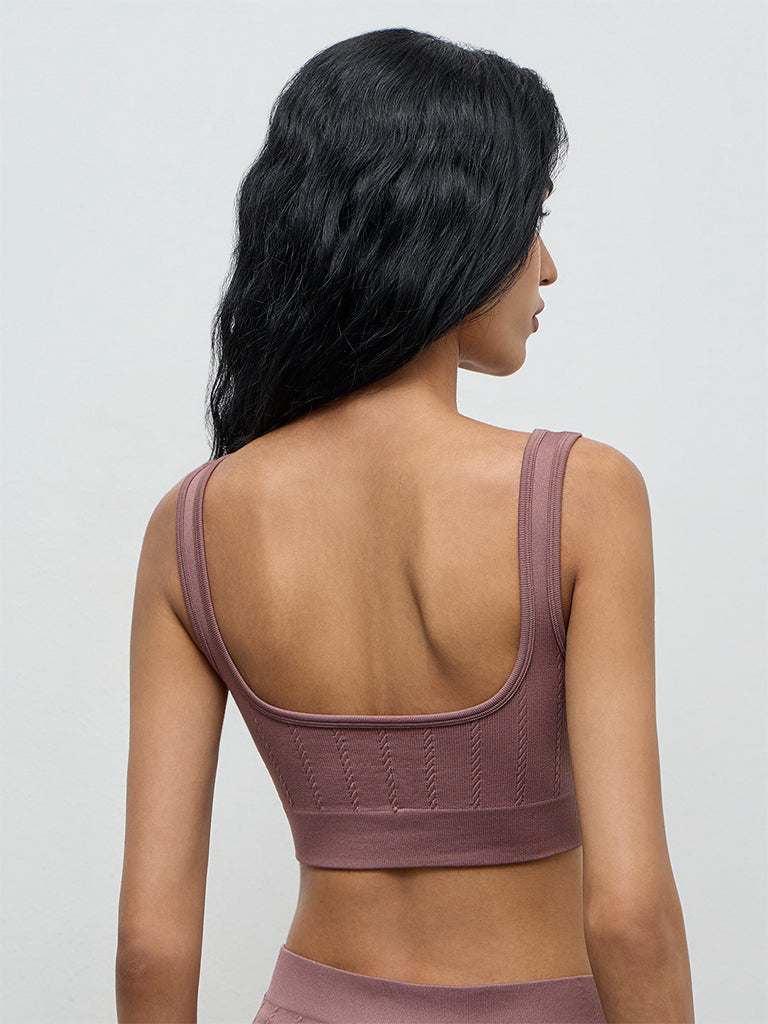 Superstar Dusty Taupe Cable-Knit Seamfree Bra