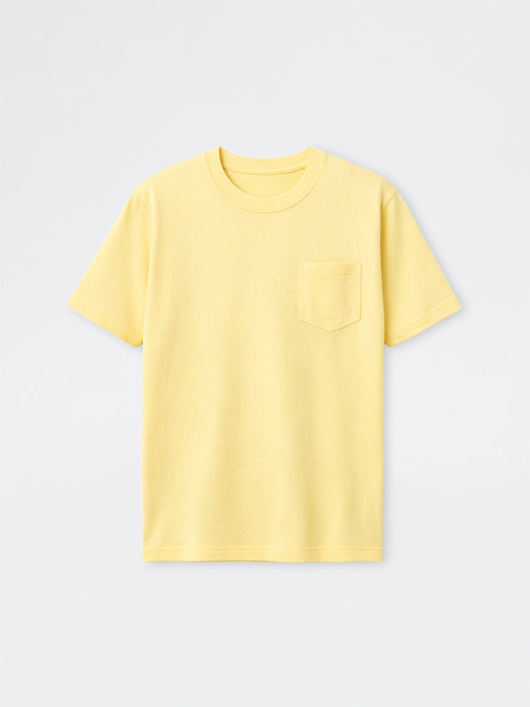 WES Casuals Yellow Relaxed-Fit Cotton Swimwear T-Shirt