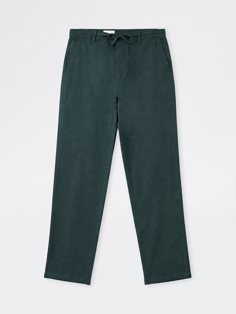 ETA Dark Teal Relaxed-Fit Mid-Rise Cotton-Blend Chinos