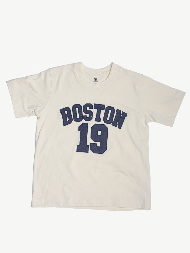 Boys Off-White Boston Graphic Print Cotton T-Shirt