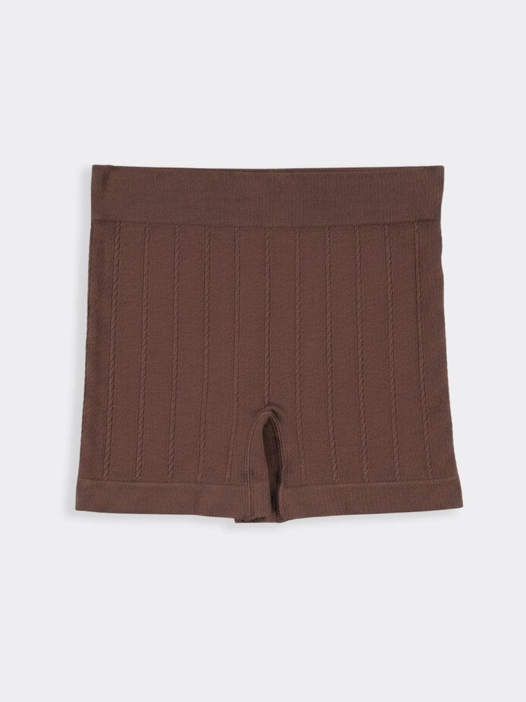 Superstar Dusty Taupe Cable-Knit Seamfree Boy Shorts Briefs