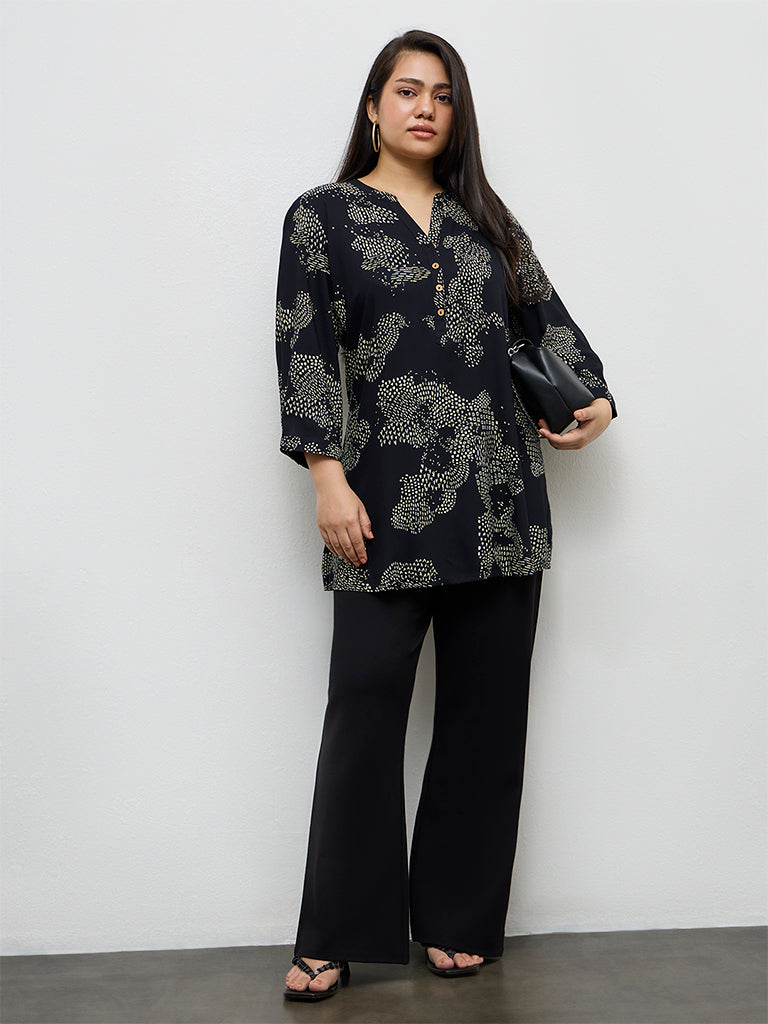 Diza Black Printed Tunic