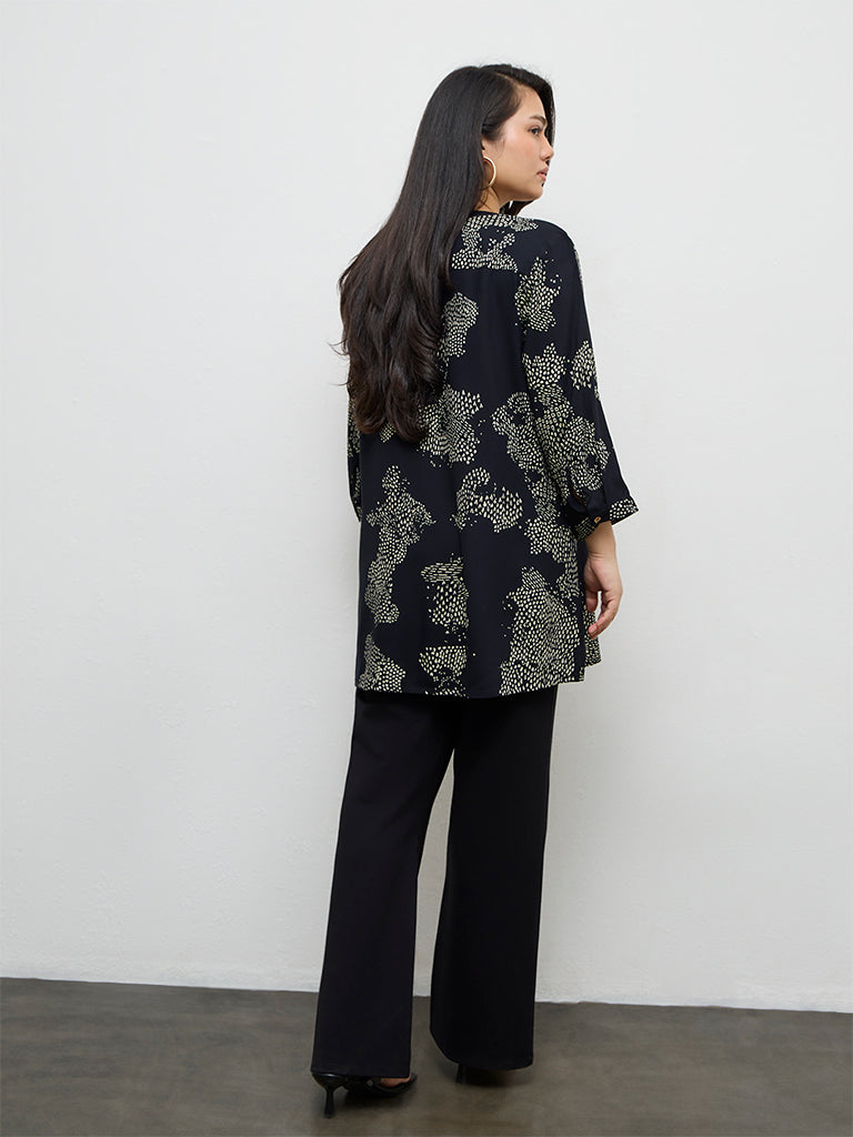 Diza Black Printed Tunic