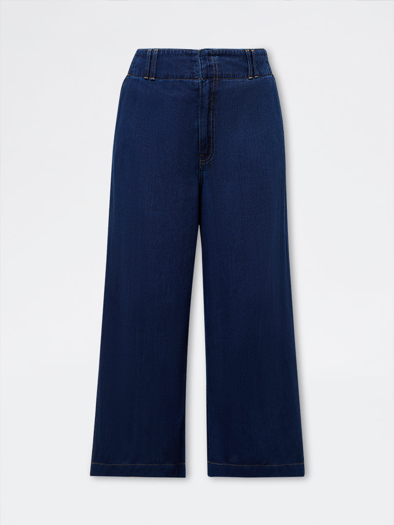 Gia Dark Blue Relaxed-Fit High-Rise Jeans