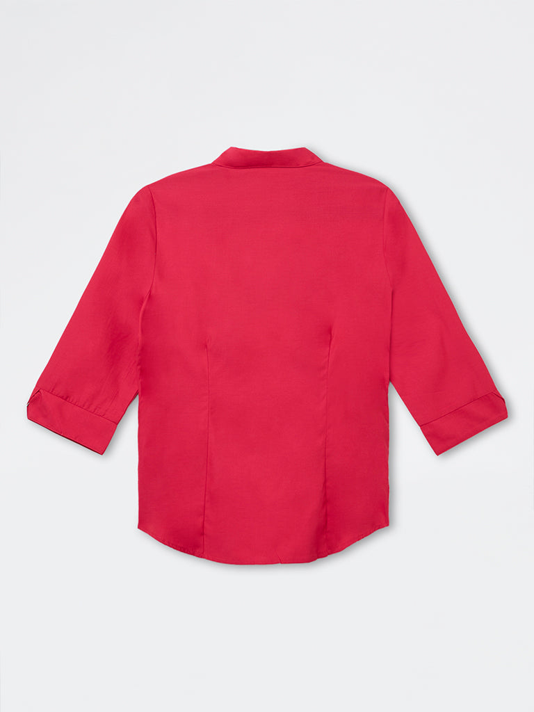 Wardrobe Fuchsia Solid Shirt
