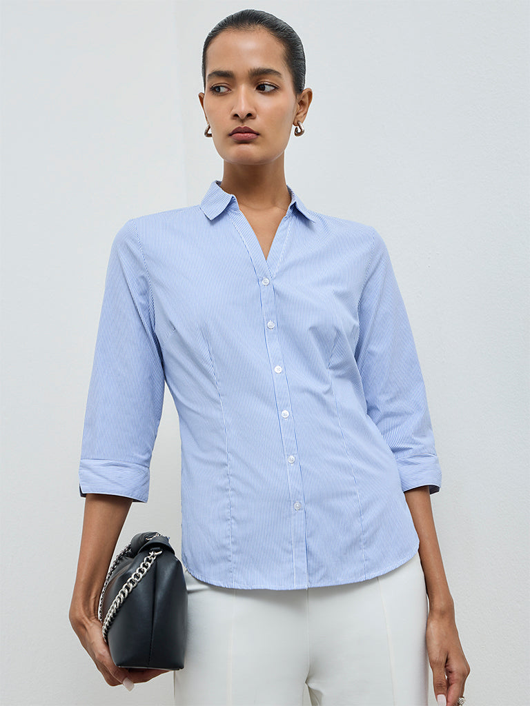 Wardrobe Blue Striped Shirt