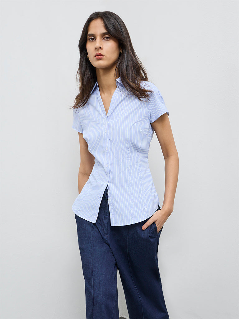 Wardrobe Blue Striped Shirt