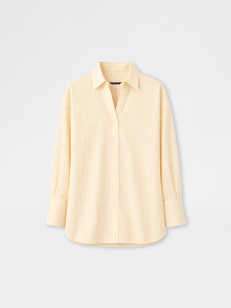 Wardrobe Yellow Striped Cotton Shirt