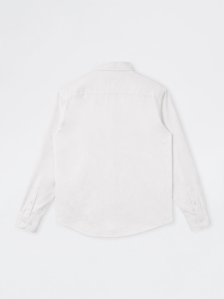 WES Casuals Light Pink Relaxed-Fit Cotton-Blend Shirt