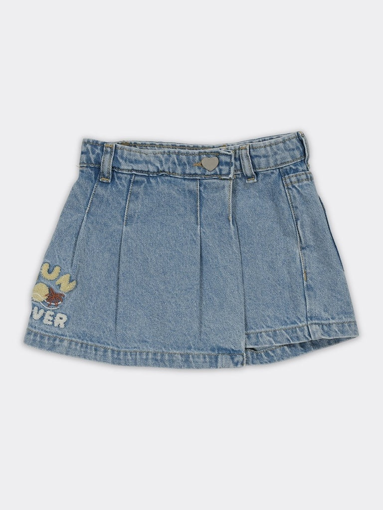 HOP Kids Girls Light Blue Classic Back Pocket Denim Shorts