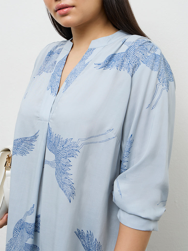 Diza Blue Bird Printed Tunic