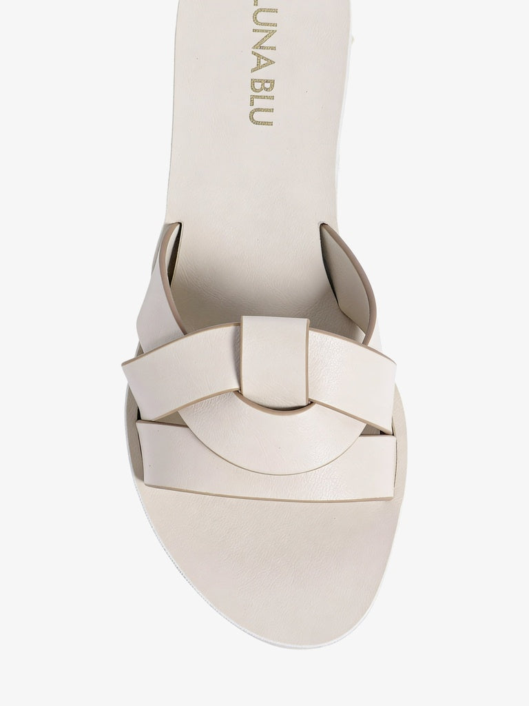 LUNA BLU Ivory Solid Slides