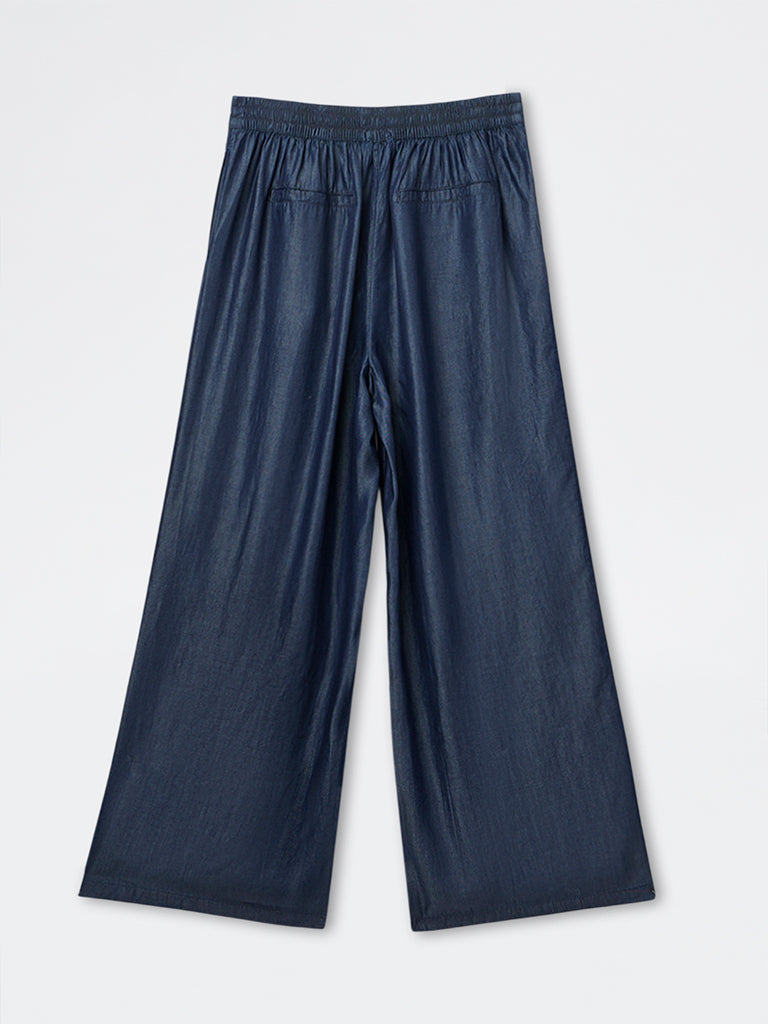 Wardrobe Indigo High-Rise Denim Trousers