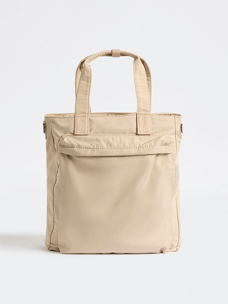 Westside Beige Tote Bag
