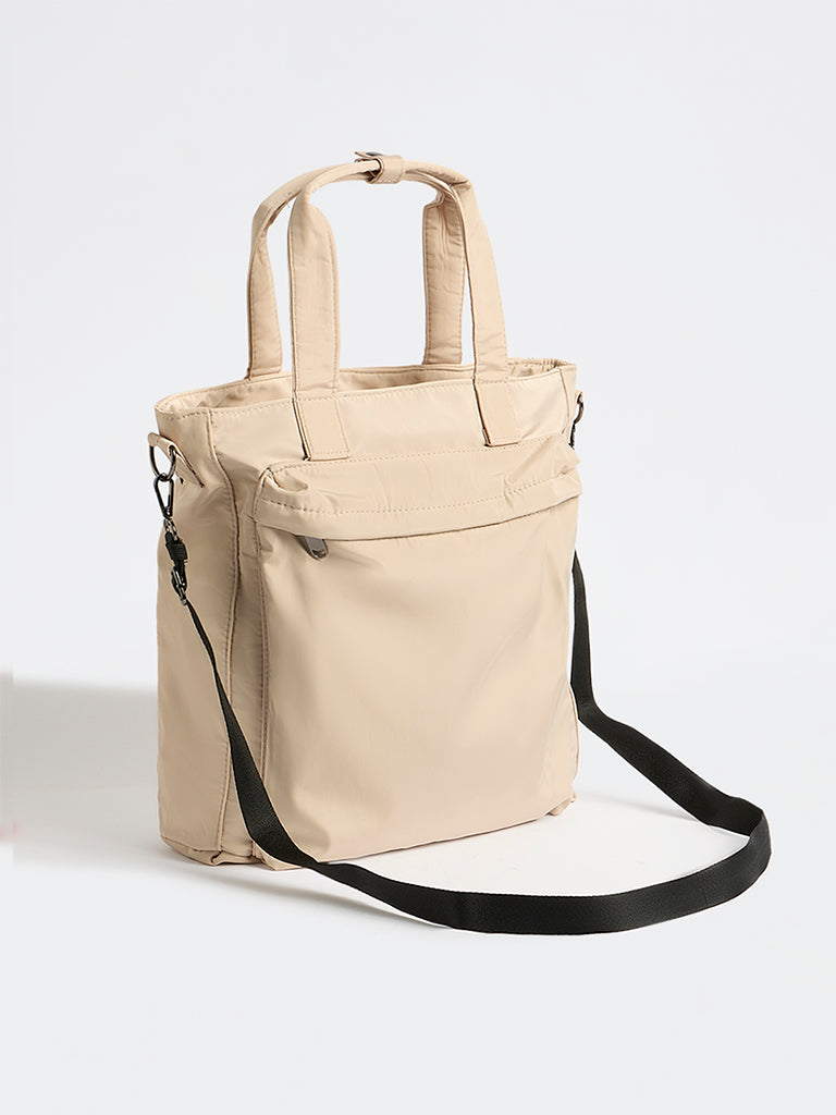 Westside Beige Tote Bag