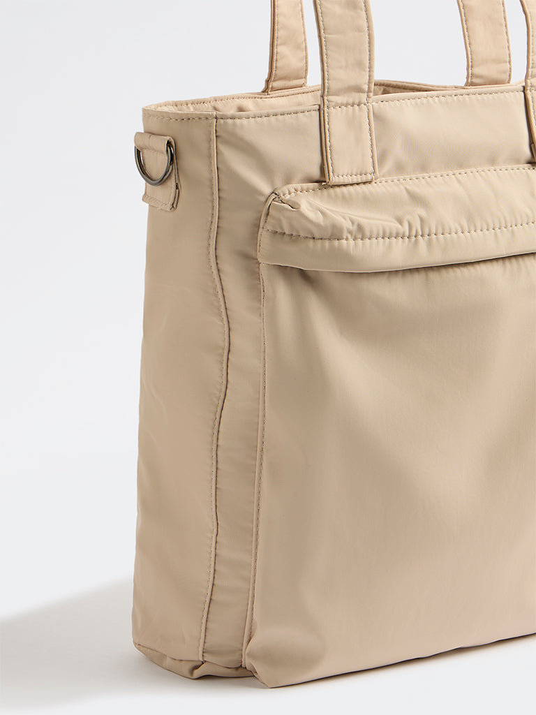 Westside Beige Tote Bag