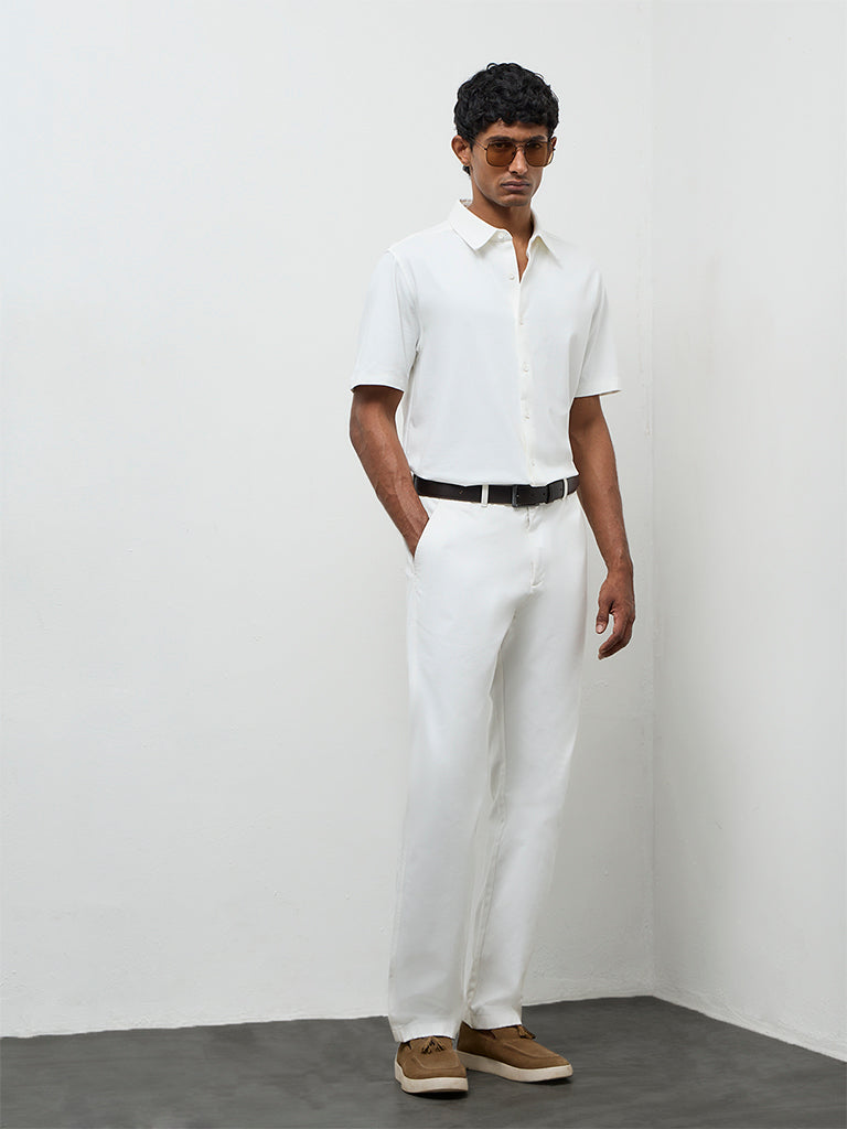 Ascot White Relaxed-Fit Shirt