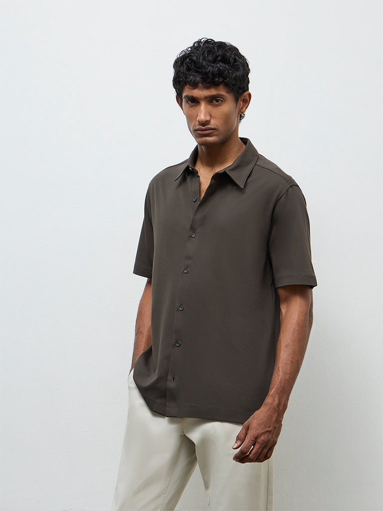 Ascot Olive Relaxed-Fit Shirt