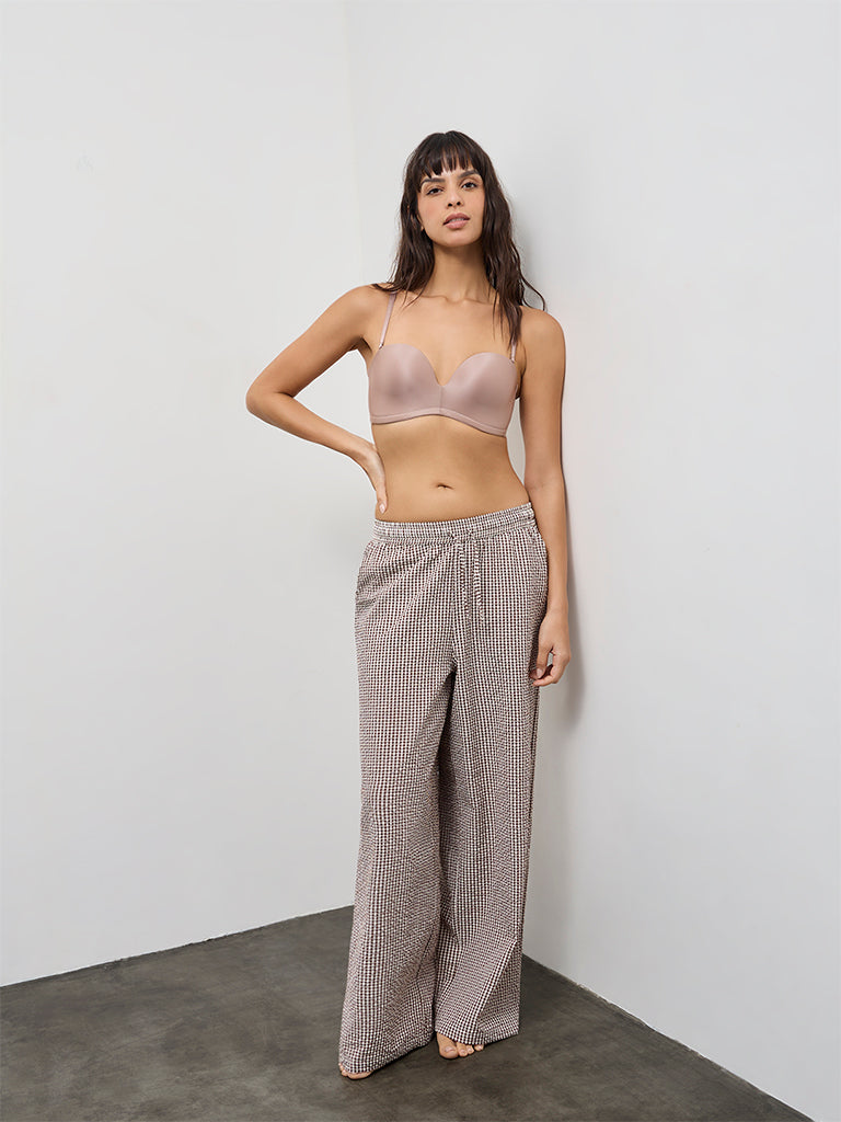 Wunderlove Light Taupe Padded U-Plunge Strapless Bra