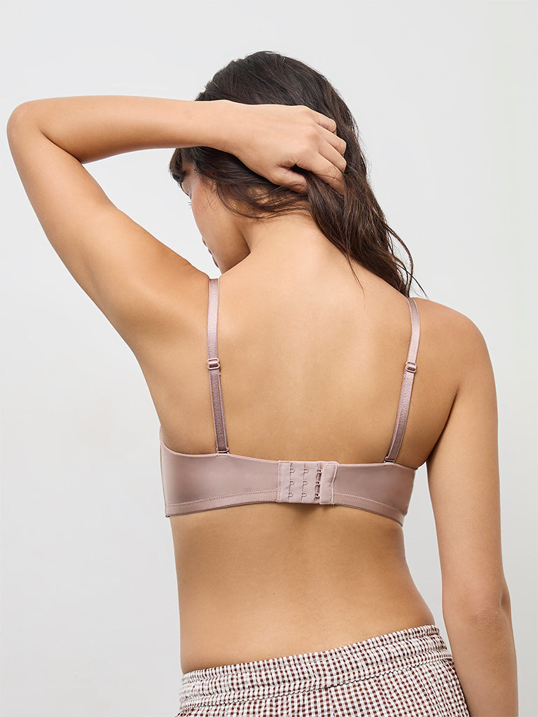 Wunderlove Light Taupe Padded U-Plunge Strapless Bra
