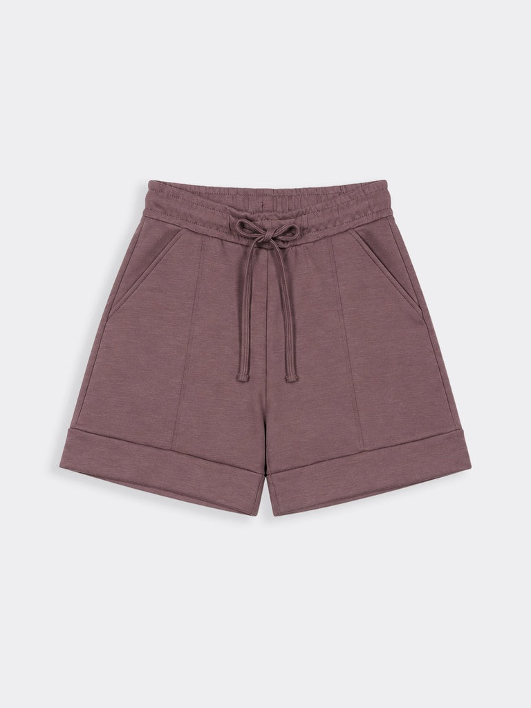 Wunderlove Dusty Pink Solid High-Rise Shorts