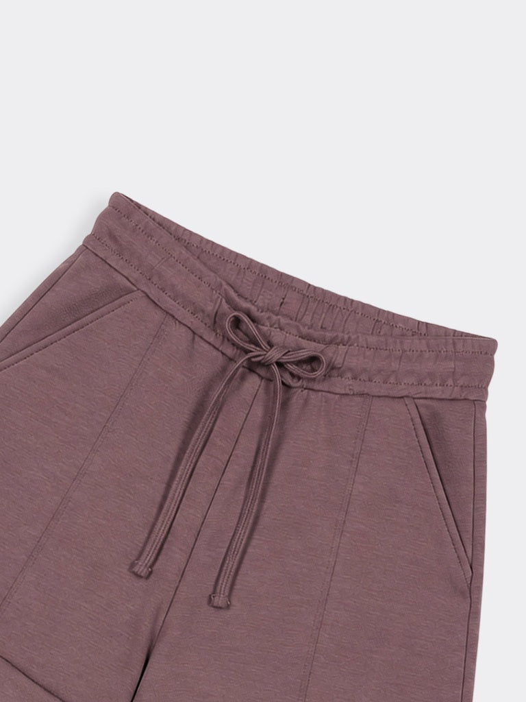 Wunderlove Dusty Pink Solid High-Rise Shorts