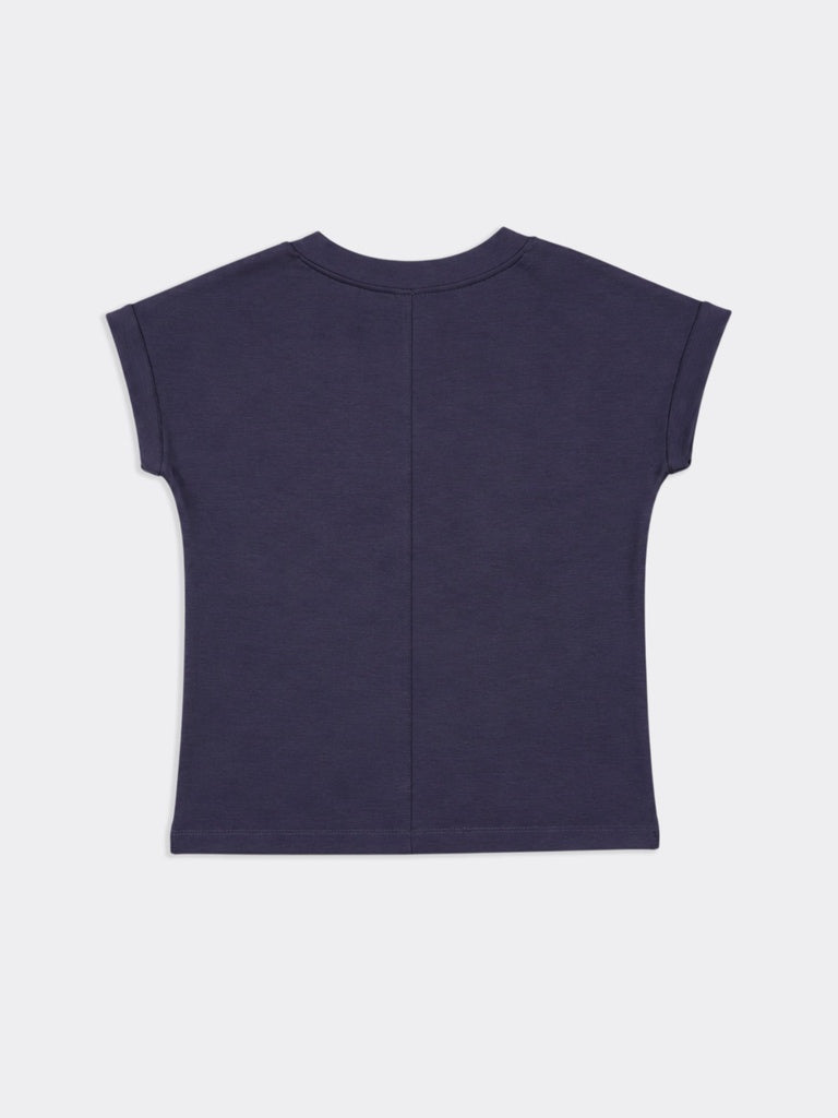 Wunderlove Charcoal Solid V-Neck Top