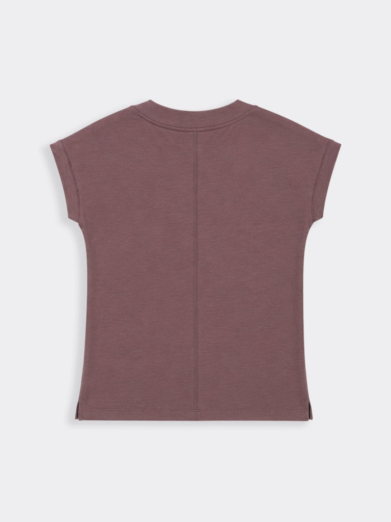 Wunderlove Dusty Pink Solid V-Neck Top