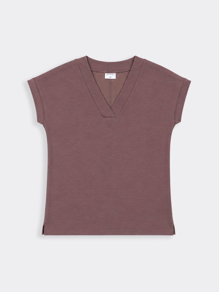 Wunderlove Dusty Pink Solid V-Neck Top